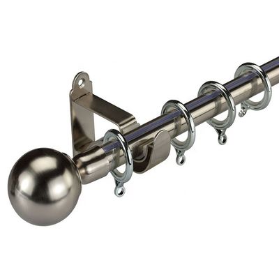 Einzelne Gardinenstangen des bereiten des Schiffsfensters dekorativen Durchmessers des Ball-Endstöpsel-Metall 28mm mit Gardinenstangezusätzen
