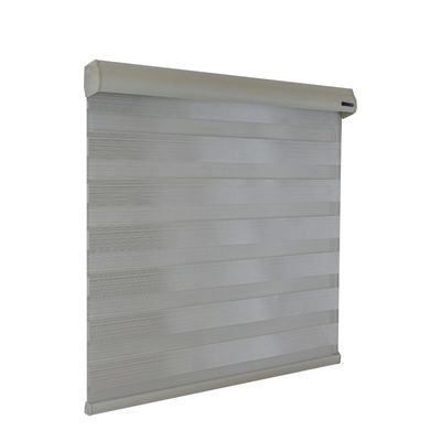 Doppelte Scheiben-macht bloße Zebra-Vision Polyester-metallisches Material für Büro blind