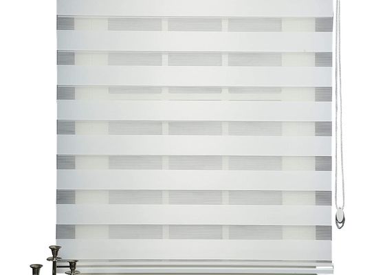 Doppelte Scheiben-macht bloße Zebra-Vision Polyester-metallisches Material für Büro blind