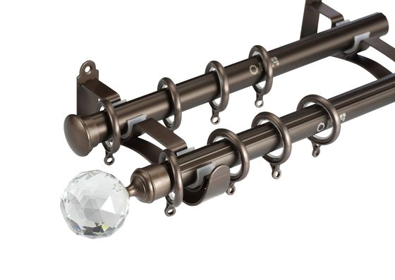 32mm komplette fertige Gardinenstangen der starken Pfosten-Hardware-Metallaluminiumstange mit allen Zusätzen
