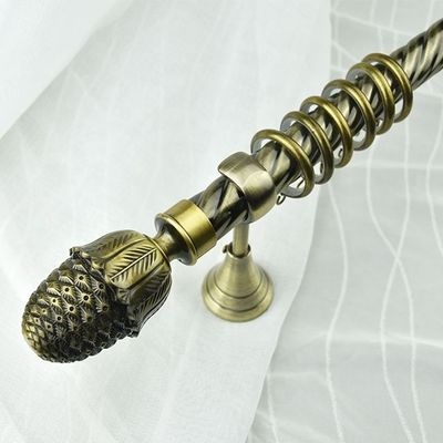 Stangensatz Großhandels- des Fensterdekoration Bronze- Gold-Chrome-Kupfersplittermetalleisernen vorhangs