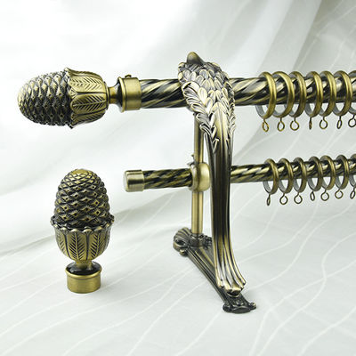 28/19mm Bronzevorhang Finials-verdrehter Gardinenstange-Vorhang Rod Accessories