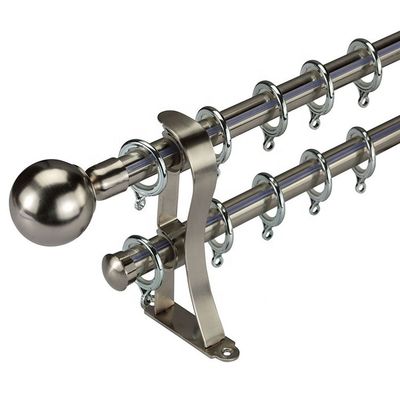 Einzelne Gardinenstangen des bereiten des Schiffsfensters dekorativen Durchmessers des Ball-Endstöpsel-Metall 28mm mit Gardinenstangezusätzen