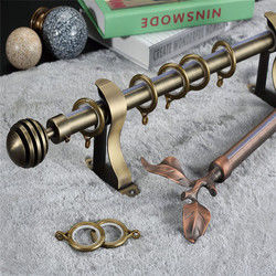 Einzelne Gardinenstangen des bereiten des Schiffsfensters dekorativen Durchmessers des Ball-Endstöpsel-Metall 28mm mit Gardinenstangezusätzen