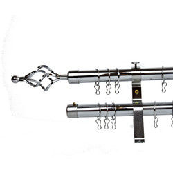 28mm ausdehnbares Vorhang-Rohr-Rod Silver Color For Home-Fenster