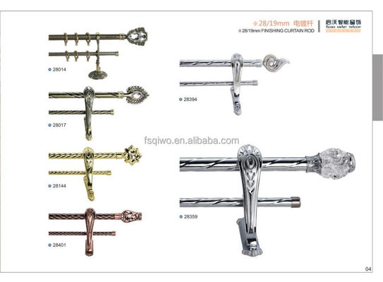 Dekorations-klassische Entwürfe Anti- - Messing- Gold-Chrome-Anti-Kupfer-Splitter-Fertigungsmetalleiserner vorhang Rod