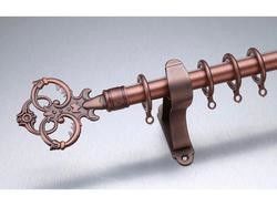 Blatt Kenia-Längen-3m antiker Messingfinial-lange Gardinenstangen