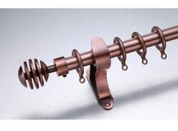 Blatt Kenia-Längen-3m antiker Messingfinial-lange Gardinenstangen