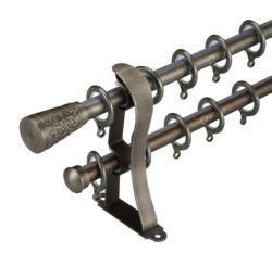 Doppeltes dekoratives SS-Vorhang-Rohr Rod Black Color With 6 Meter Längen-