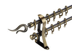 Metallaluminiumvorhang-Rohr-Rod Anti Rust With Cover-Klammer-Ring