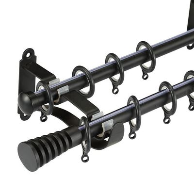 Einzelnes doppeltes Vorhang-Rohr Rod Steel Material Modern Style für Haus