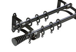 Einzelnes doppeltes Vorhang-Rohr Rod Steel Material Modern Style für Haus