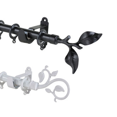 Dekorative Glasgröße vorhang-Rohr-Rod Leaf Finials Withs 22mm 25mm