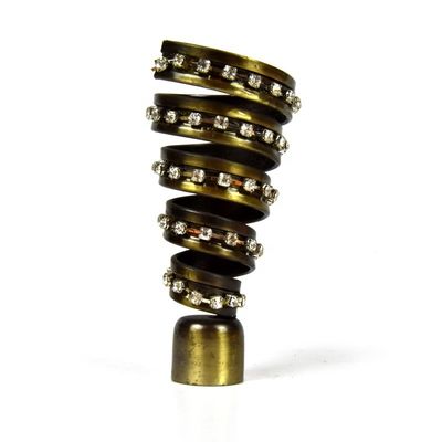 Goldene Farbvorhang-Rohr-Rod Finials Metal Material For-Bronzedekoration