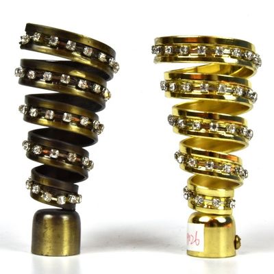 Goldene Farbvorhang-Rohr-Rod Finials Metal Material For-Bronzedekoration