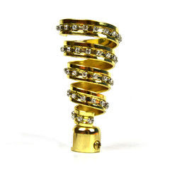 Goldene Farbvorhang-Rohr-Rod Finials Metal Material For-Bronzedekoration