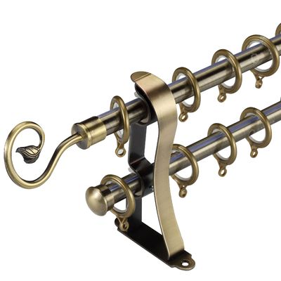 Rod Aluminum Bar Ceiling Mount-Vorhang-Rod Double Bracket Wall Curtain-Klammer