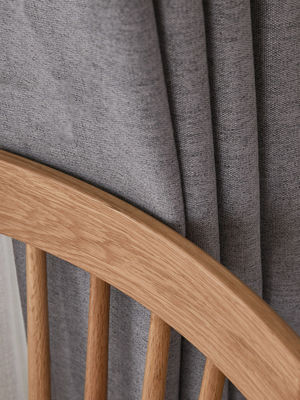 Samt-Leinen helles Grey Blackout Curtain Double Layer einfacher Ring Style