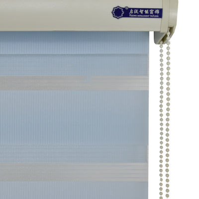 Doppelschicht-bloßes motorisiertes Zebra macht horizontales Muster für Erker-Fenster blind