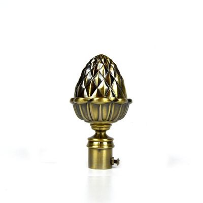 kupferne Bronzefarbe 19mm Fenster-Vorhang-Rod Accessories With Gold Slivers