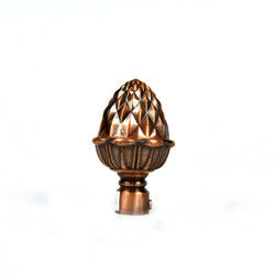 kupferne Bronzefarbe 19mm Fenster-Vorhang-Rod Accessories With Gold Slivers