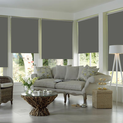 Stromausfall-drapiert wasserdichtes Gewebe-Büro-Fenster Gray Color For Indoor Decoration