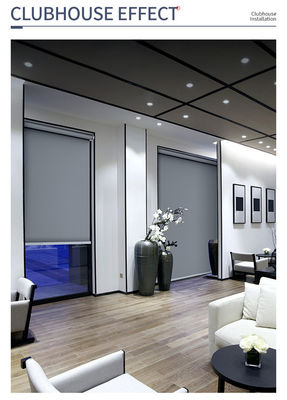 Stromausfall-drapiert wasserdichtes Gewebe-Büro-Fenster Gray Color For Indoor Decoration