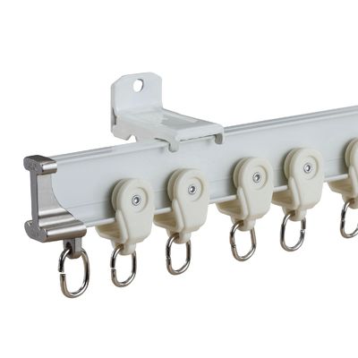 Weiße schwarze Farbaluminiumhandbendable gebogene Vorhang-Bahn-Schienen und Rod für Vorhang
