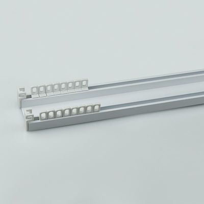 Decken-Wand-Berg-materielle 2 Bahn-doppelte Aluminiumvorhangschiene mit Vorhang-Schienenstrang Gli