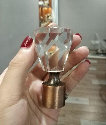 Der Fabrik Gardinenstangezusätze direkt en gros 16/19mm 28mm Kristallmetall