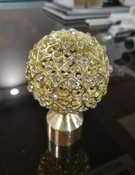 28mm billiges Crystal Glass Rose Gold Curtain Rod Finials-Pole-Kegel-Goldneue Finials für Gardinenstangen