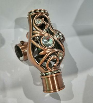 25mm rundes Metalldekoratives Vorhang-Rod Ends Copper Rose Gold-Material ODM