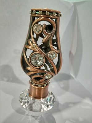 25mm rundes Metalldekoratives Vorhang-Rod Ends Copper Rose Gold-Material ODM