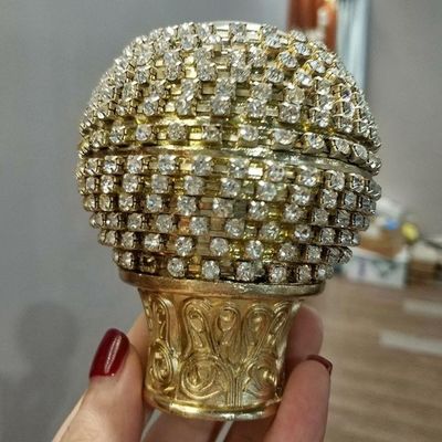 Großhandelscrystal round gold studded diamond-Vorhang-Ball der hohen Qualität NEUE Finials