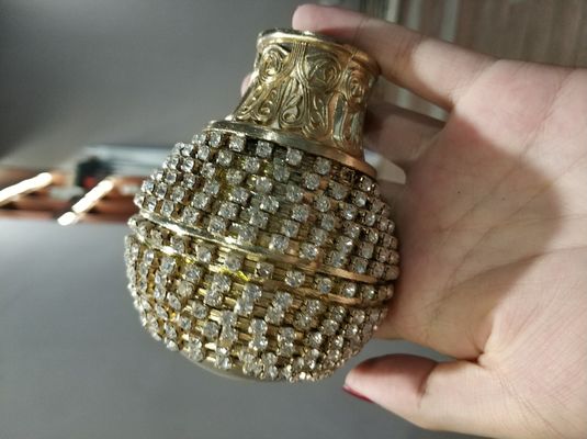 Großhandelscrystal round gold studded diamond-Vorhang-Ball der hohen Qualität NEUE Finials