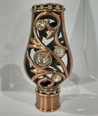 Eisen-Neuheits-Vorhang-Rohr Rod Finial With Electrophoresis Surface