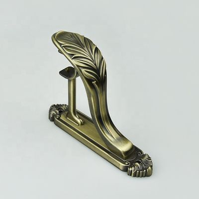 Großhandelsluxusgardinenstangezusätze asphaltieren justierbare doppelte Gardinenstangeklammer des Aluminiums 28/19mm