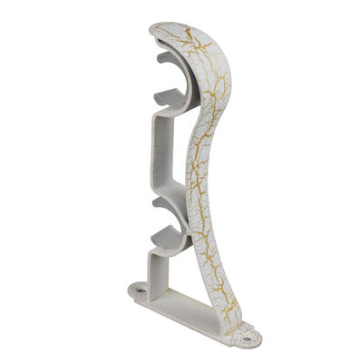 25mm 28mm Golddoppelt-Vorhang-Rod Brackets Aluminum Alloy Iron-Material