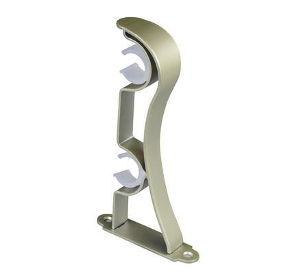 25mm 28mm Golddoppelt-Vorhang-Rod Brackets Aluminum Alloy Iron-Material