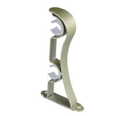 25mm 28mm Golddoppelt-Vorhang-Rod Brackets Aluminum Alloy Iron-Material