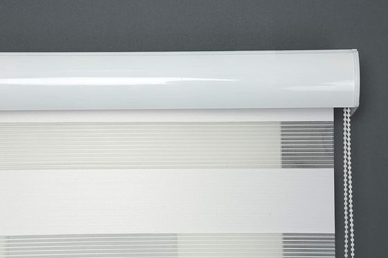 Dekoratives Rollen-Büro-Fenster drapiert Vorhang-Doppelschicht-Zebra-Art ODM