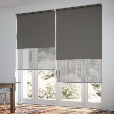 Manuelles Gewebe-modernes Grey Roller Blinds For Indoor-Büro-Windows Soem-ODM