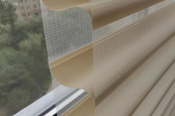 Zwei Schichten spinnen Shangri-La-Vorhang-transparente elegante Art für Schlafzimmer