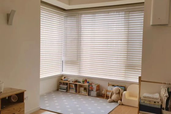 Zwei Schichten spinnen Shangri-La-Vorhang-transparente elegante Art für Schlafzimmer