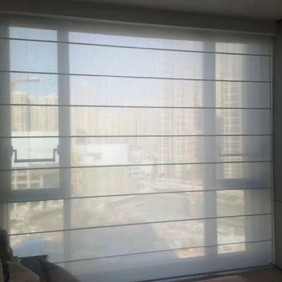 ODM horizontaler Roman Curtain Blinds, Polyester-Garn Roman Shades For Living Room