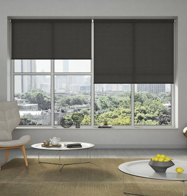Grey Polyester Fabric Roller Blinds 100% für Satz am freien Markt des Wohnzimmer-85%