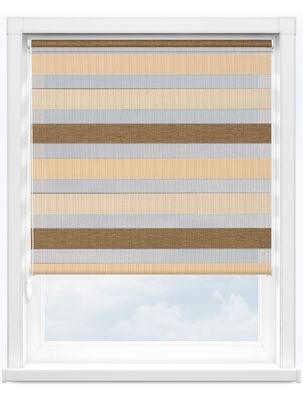 Stromausfall-Büro-Küchen-Badezimmer-Zebra-Doppelscheibe-Vorhang-horizontales Muster