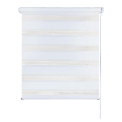 Die halb transparente gezogene Rollladen-Badezimmer-Küchen-Hand bördelt Zugschnur-Rolle herauf Vorhänge