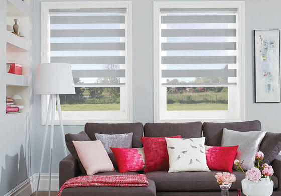 Horizontales InnenZebra-blinde Vorhang-Doppelschicht für Wohnzimmer