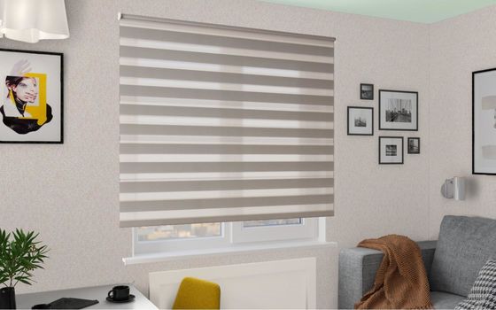 Intelligentes elektrisches Zebra-Vorhang-Schlafzimmer-voller Stromausfall imprägniern automatische anhebende Vorhänge